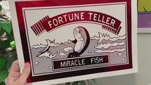 Load and play video in Gallery viewer, Fortune Teller Miracle Fish Red Foil Print
