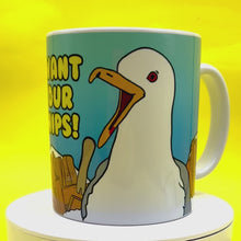 Load and play video in Gallery viewer, I Want Your Chips Seagull Ceramic Mug
