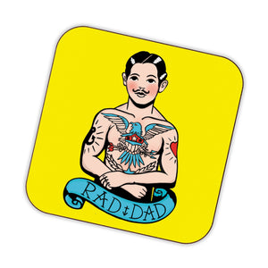 Rad Dad Tattoo Inspired Drinks Coaster