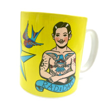 Load image into Gallery viewer, Rad Dad Flash Tattoo Inspired Ceramic Mug
