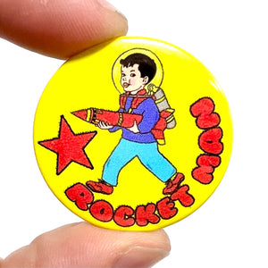 Rocket Man Button Pin Badge
