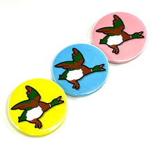 Load image into Gallery viewer, Set Of 3 Flying Ducks Button Pin Badges
