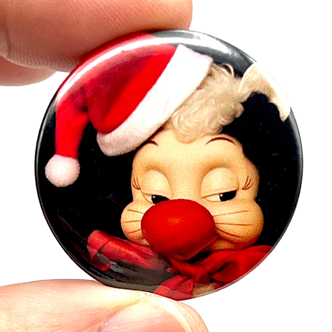 Skunky The Skunk Christmas Button Pin Badge