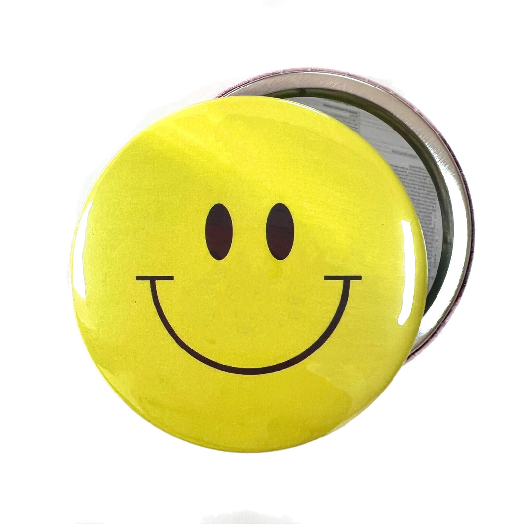 Happy Face Smile Pocket Hand Mirror