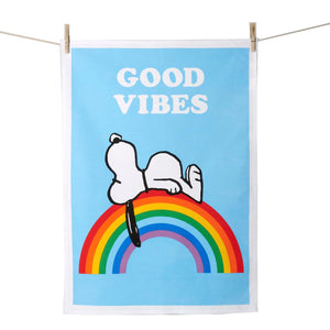 Snoopy Peanuts Good Vibes T Towel