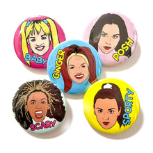 Load image into Gallery viewer, Spice Girls Button Pin Badges
