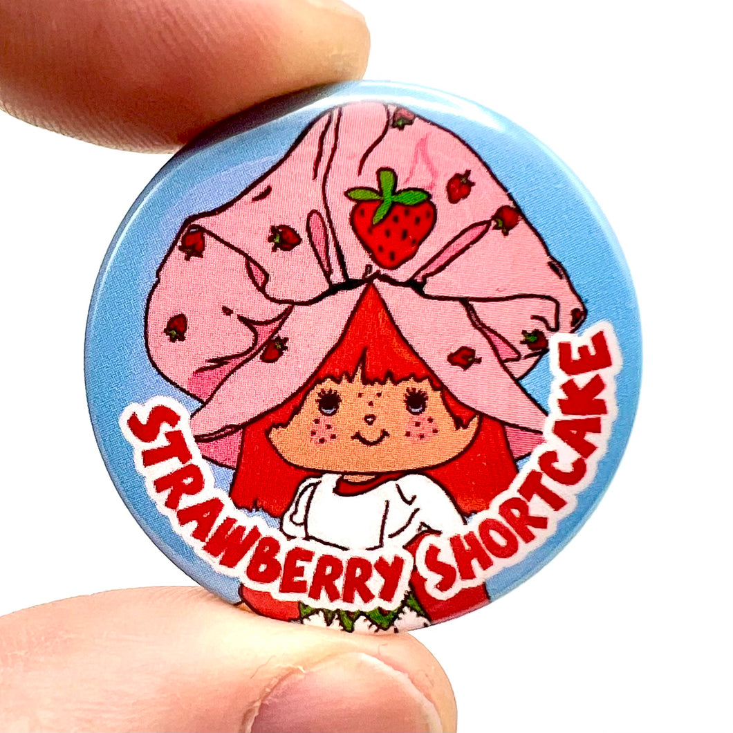 Strawberry Shortcake Inspired Button Pin Badge