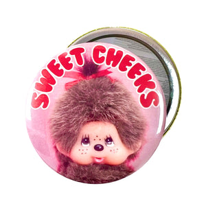 Cute Sweet Cheeks Monkey Pocket Hand Mirror