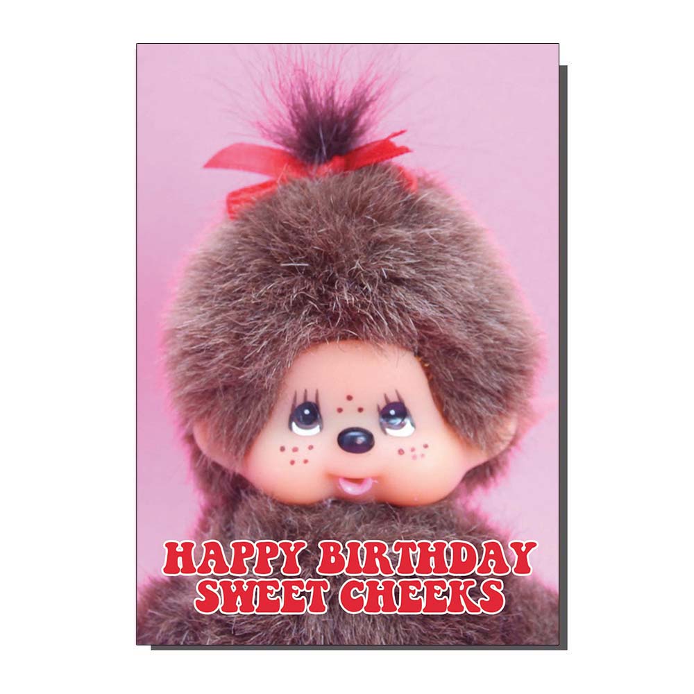 Happy Birthday Sweet Cheeks Greetings Card