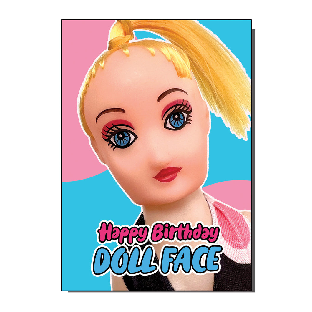 Happy Birthday Doll Face Greetings Card