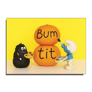 Bum Tit Artists At Work Greetings Card