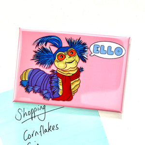 Labyrinth Worm 1980s Film Inspired Magnet