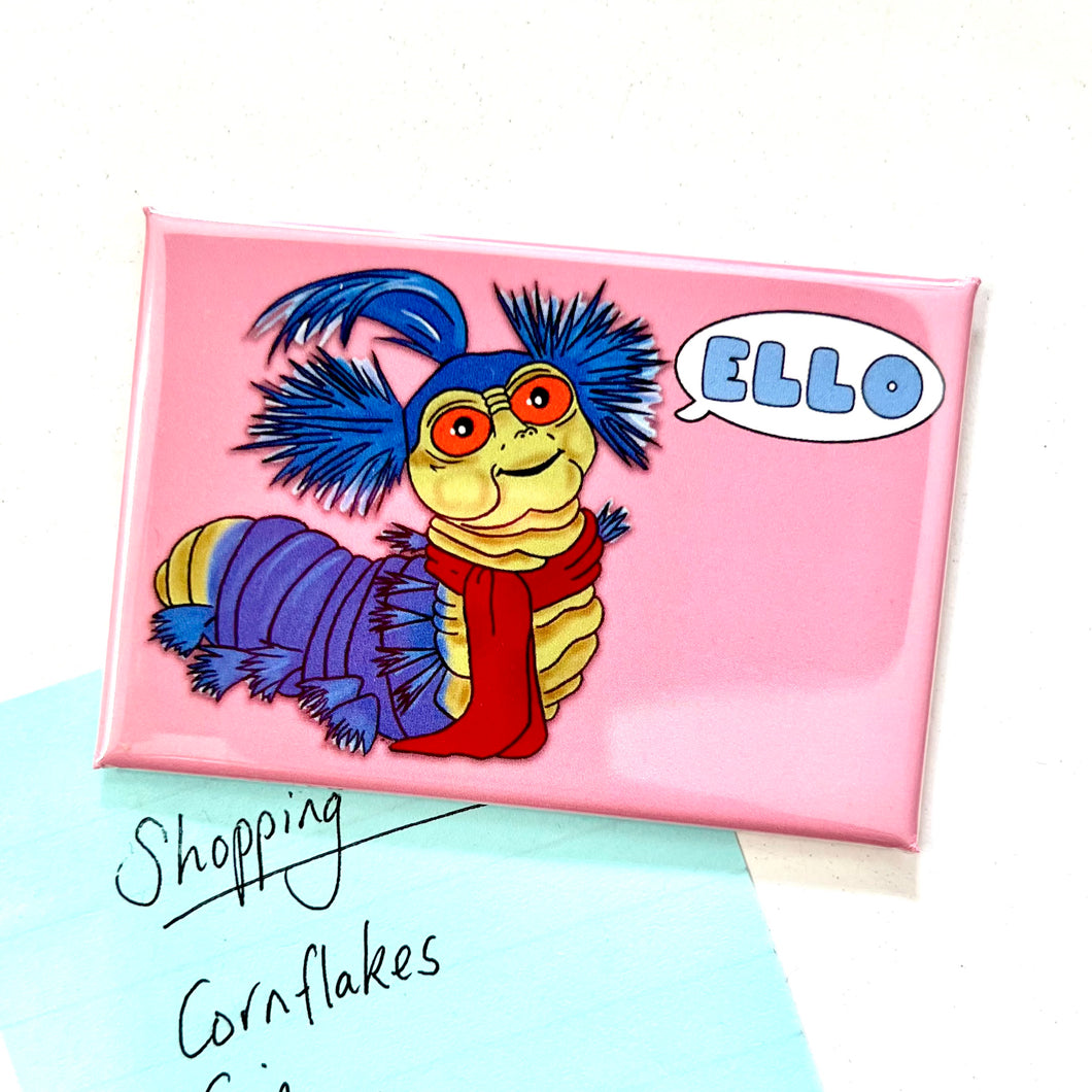 Labyrinth Worm 1980s Film Inspired Magnet