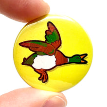 Load image into Gallery viewer, Set Of 3 Flying Ducks Button Pin Badges
