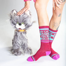 Load image into Gallery viewer, My Cat Says You’re Dumb Unisex Ribbed Gym Socks
