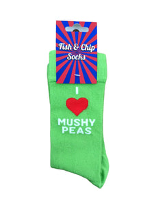 I Heart Mushy Peas Socks