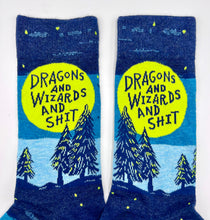 Load image into Gallery viewer, Dragons And Wizards And Shit Socks
