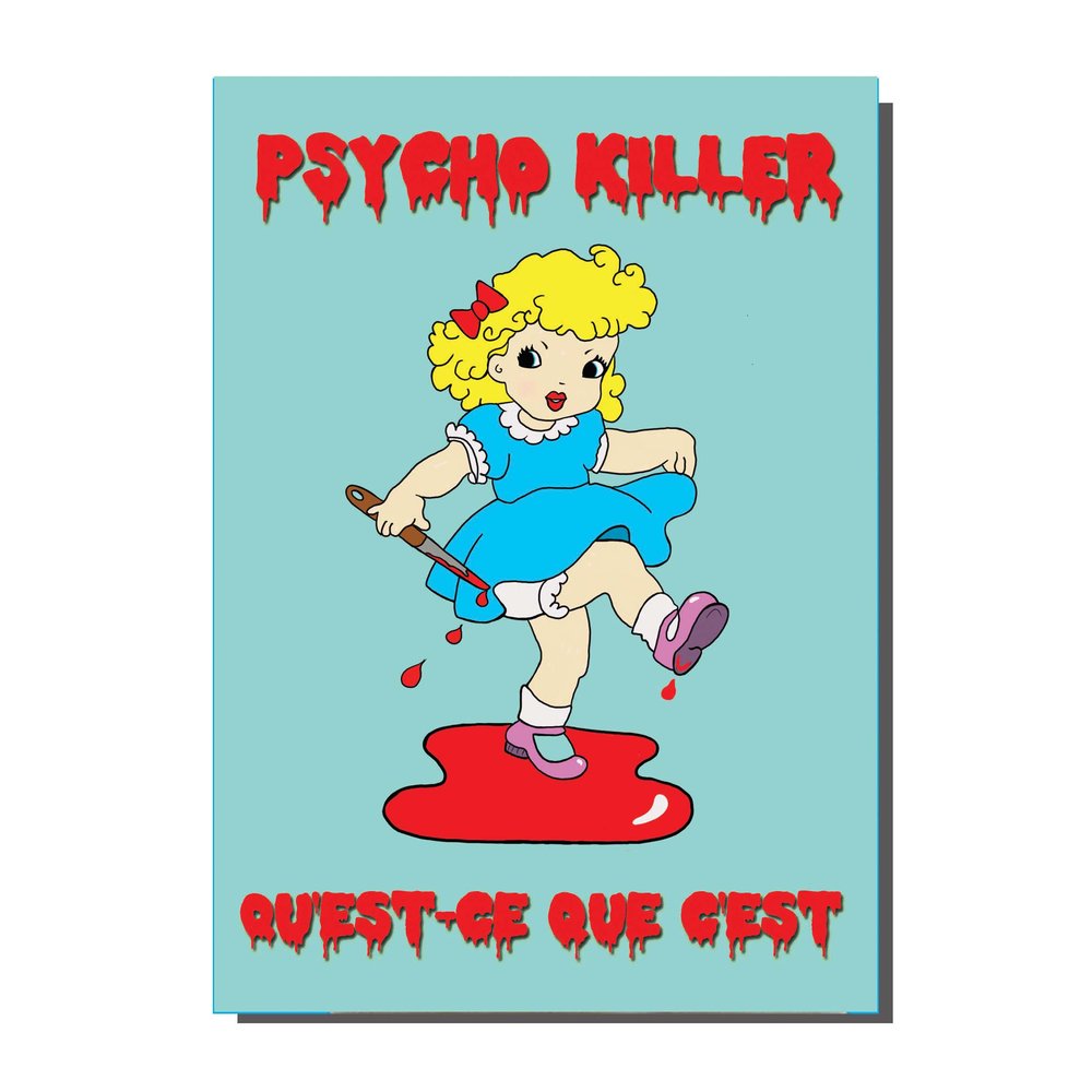 Kitsch N Cute Psycho Killer Greetings Card