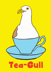 Tea-Gull The Seagull Greetings Card