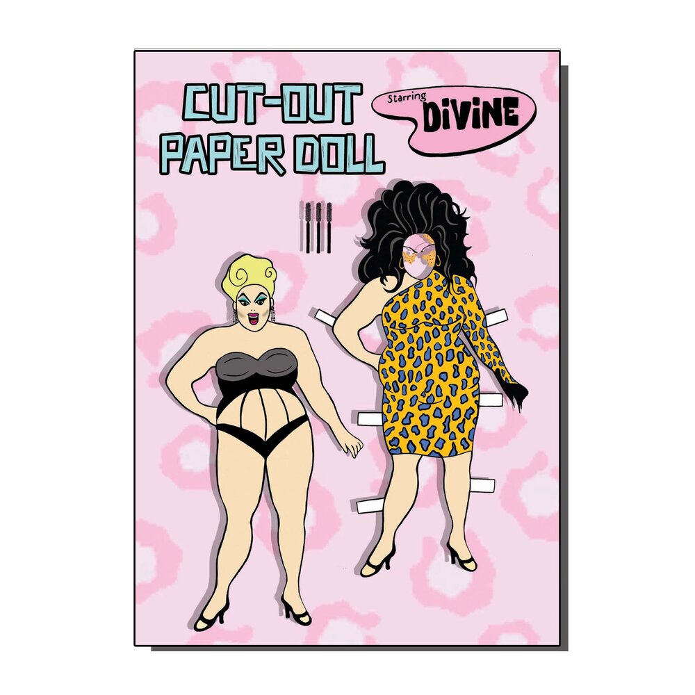 Divine Cut Out Paper Doll Greetings Card