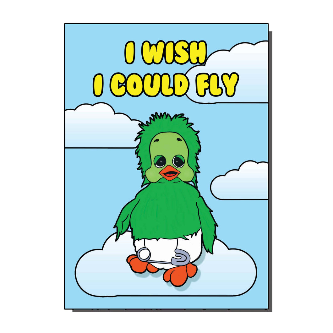 I Wish I Could Fly Greetings Card