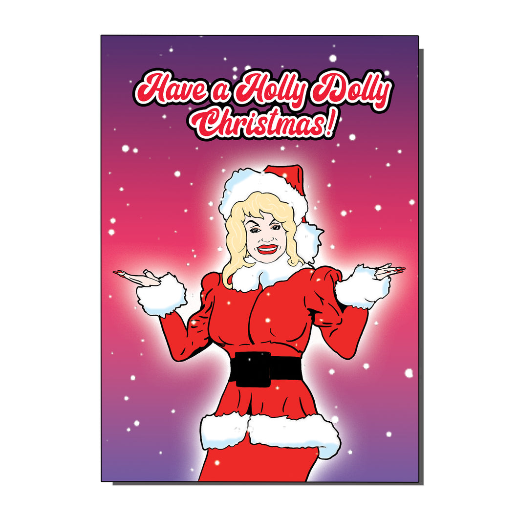 Have A Holly Dolly Christmas Card