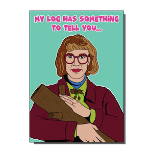 Log Lady Twin Peaks Greetings Card