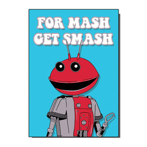 For Man Get Smash Alien Greetings Card