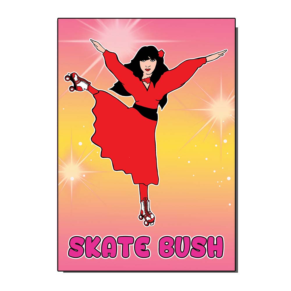 Skate Bush Greetings Card