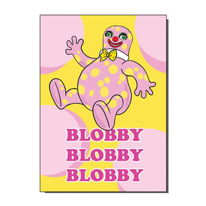 Blobby Blobby Blobby Greetings Card