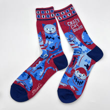 Load image into Gallery viewer, Crazy Cat Dude Socks
