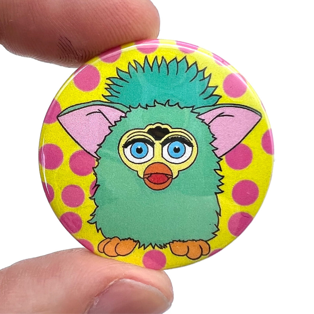 Furby Button Pin Badge