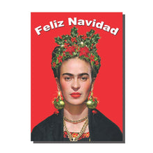 Load image into Gallery viewer, Frida Kahlo Feliz Navidad Christmas Card
