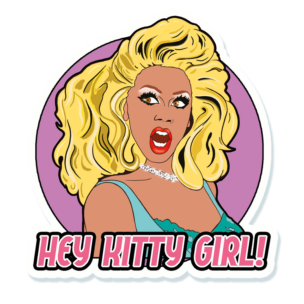 RuPaul Hey Kitty Girl Drag Race Vinyl Sticker