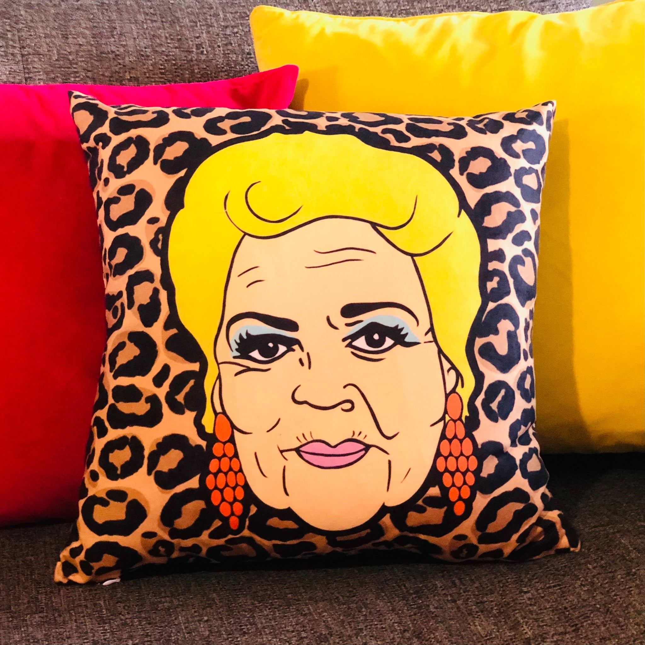Luxury Leopard Print Pat Butcher Faux Suede Cushion – Bite Your Granny