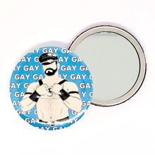 Load image into Gallery viewer, Gay Leather Man Pocket Hand Mirror
