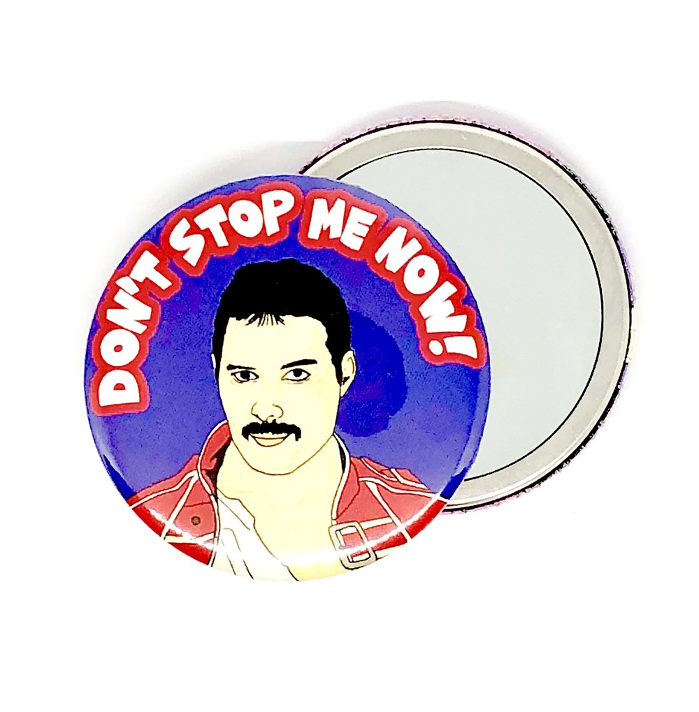 Freddie Don't Stop Me Now Pocket Hand Mirror