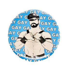 Gay Leather Man Pocket Hand Mirror