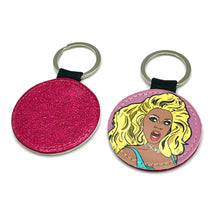 Load image into Gallery viewer, RuPaul Glitter Keyring
