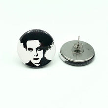 Load image into Gallery viewer, Robert Smith The Cure Button Stud Earrings
