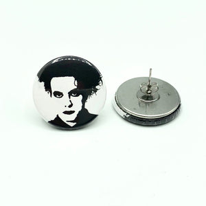 Robert Smith The Cure Button Stud Earrings