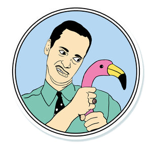 John Waters Pink Flamingos Vinyl Sticker
