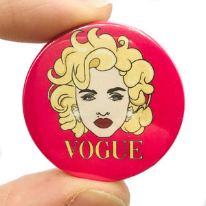 Madonna Vogue Inspired Pop Button Pin Badge