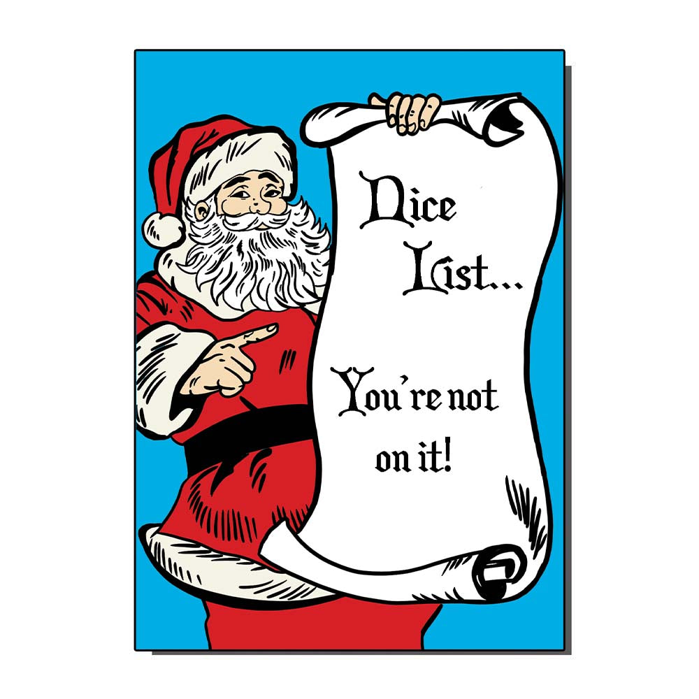 Santa's Nice List Christmas Card