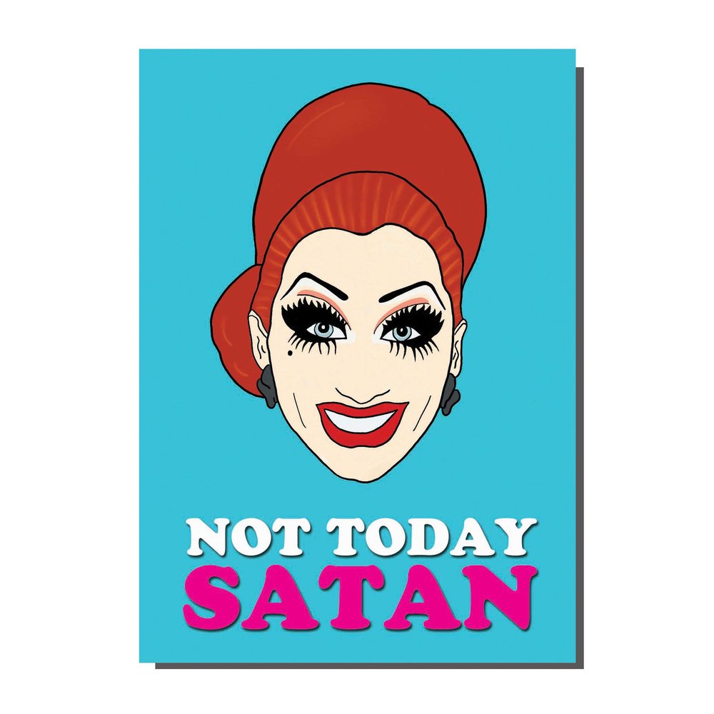 Not Today Satan Greetings Card