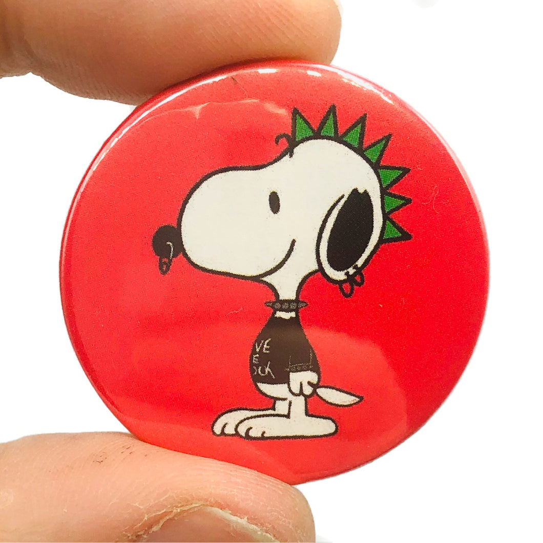 Punk Dog Button Pin Badge