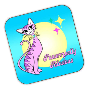 Kitsch Puuurrfectly Fabulous Cat Drinks Coaster