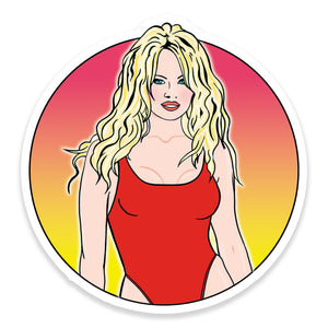 Pamela Anderson Inspired Vinyl Sticker