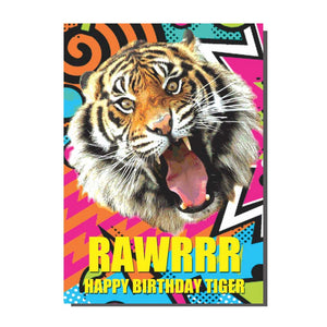 Rawrrr Happy Birthday Tiger Card