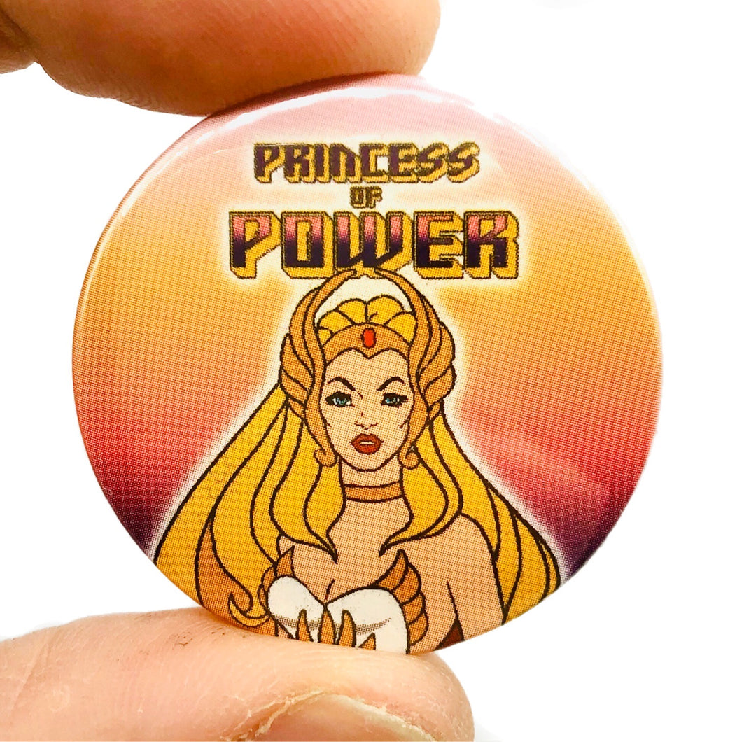 Princess Of Power Button Pin Badge